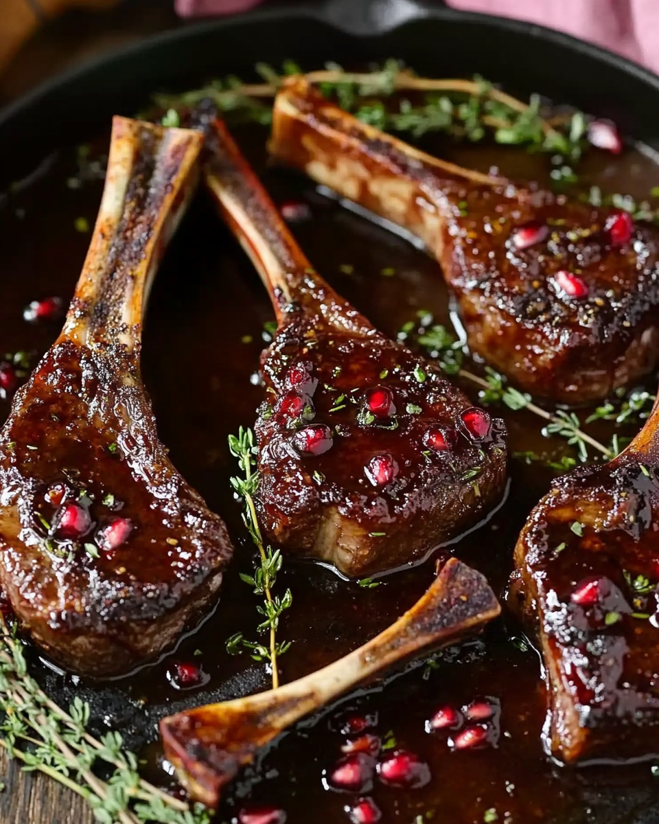 Fancy Pomegranate Lamb Chops
