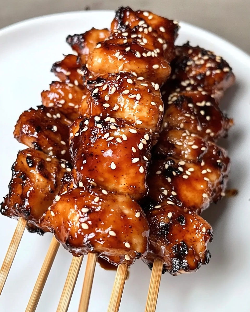 Bourbon Chicken Skewers