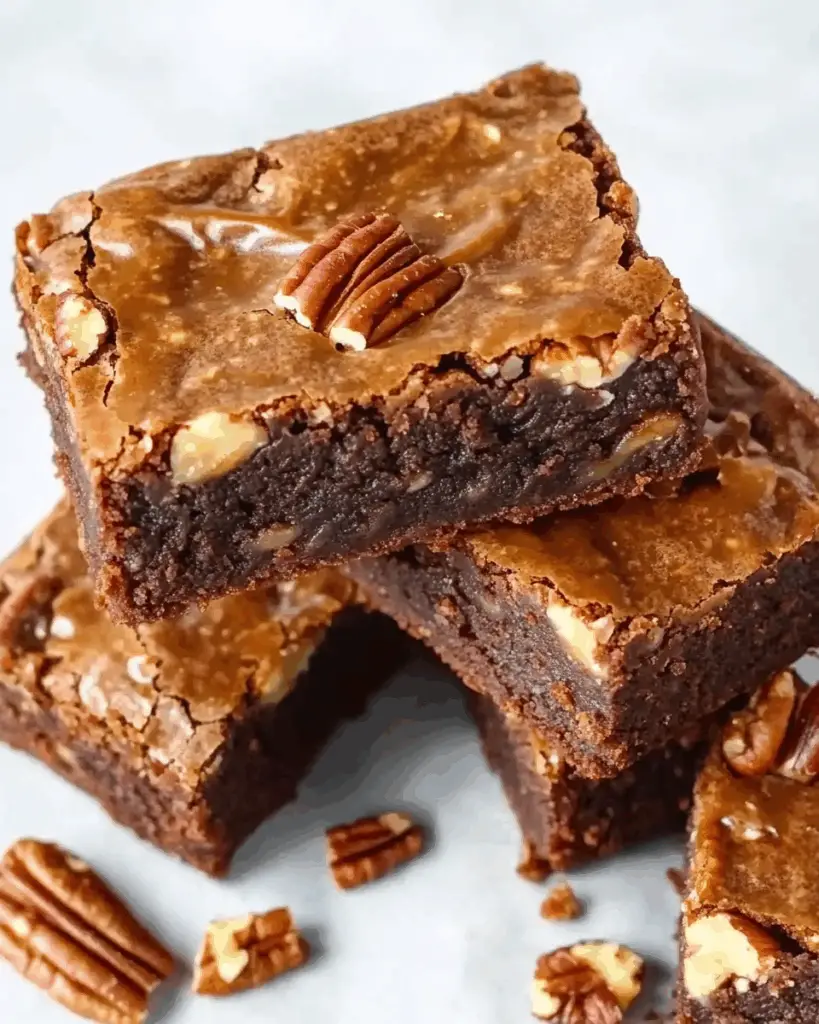 Healthy Caramel Pecan Brownies