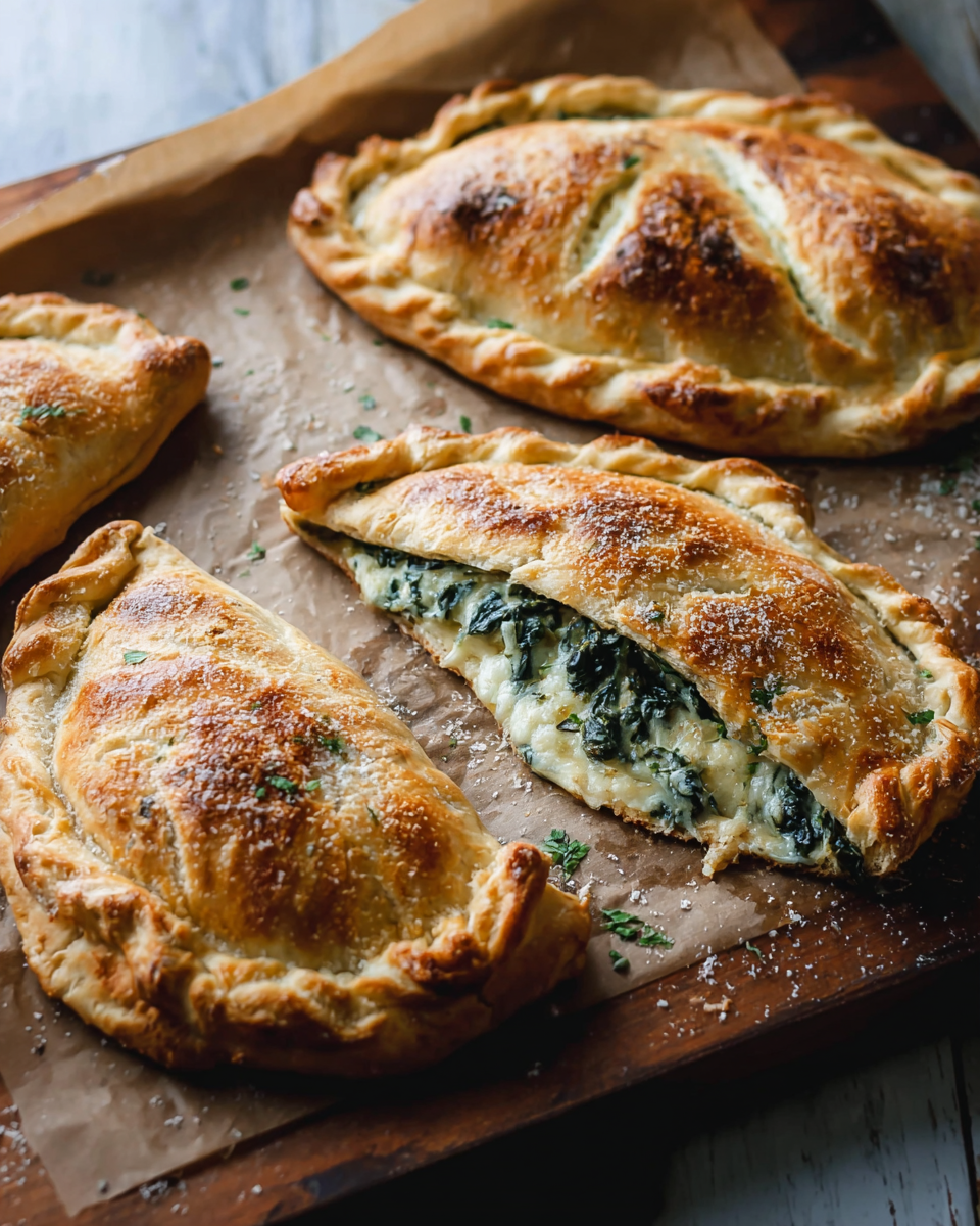 Ricotta and Spinach Calzones