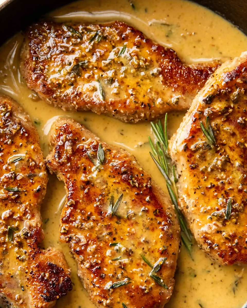 Rosemary Garlic Butter Pork Chops