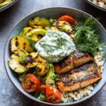 Salmon Souvlaki Bowls