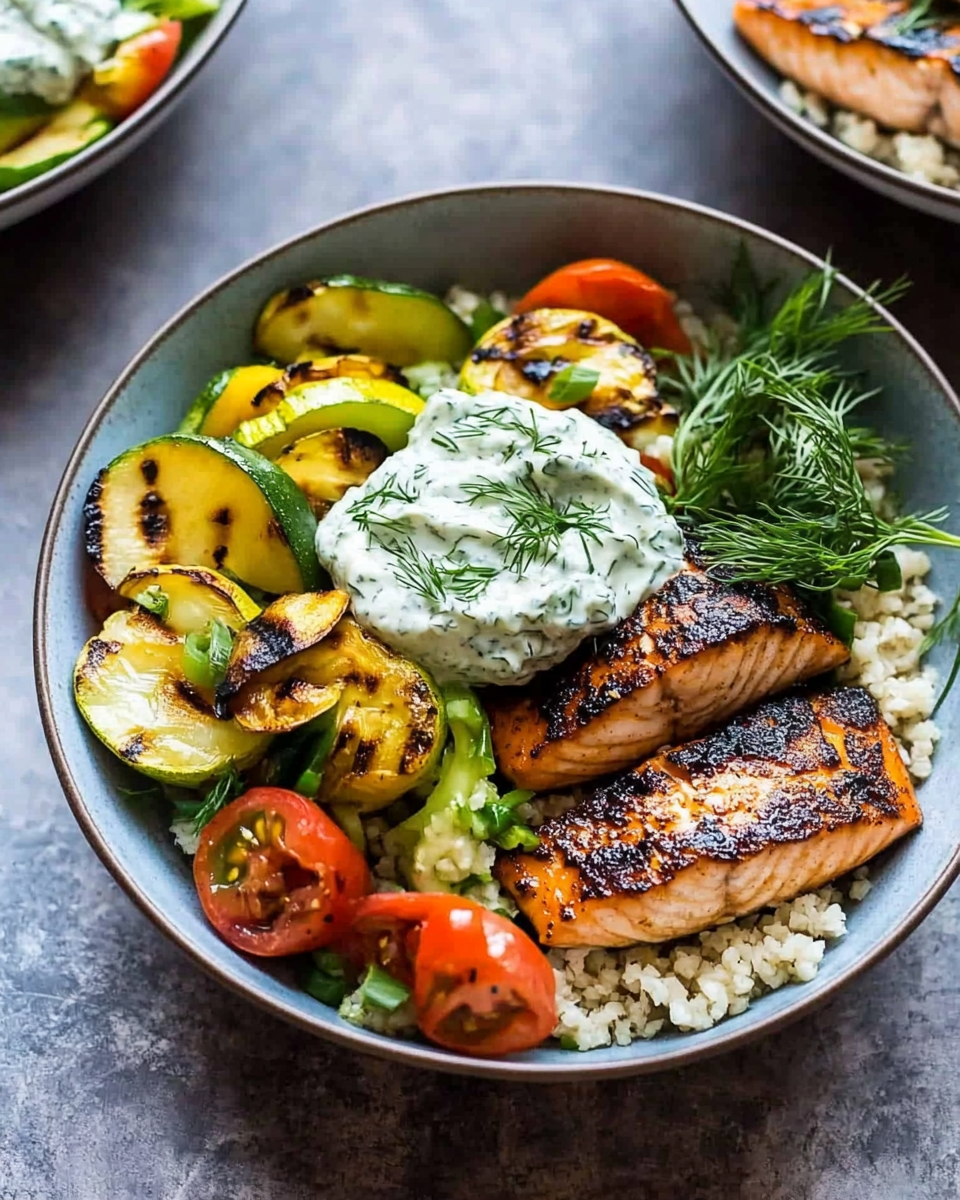 Salmon Souvlaki Bowls