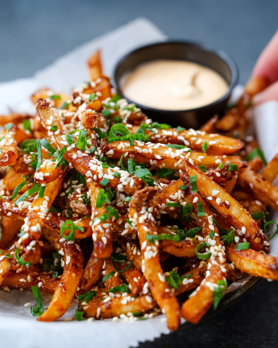 Spicy Garlic and Sesame Fries