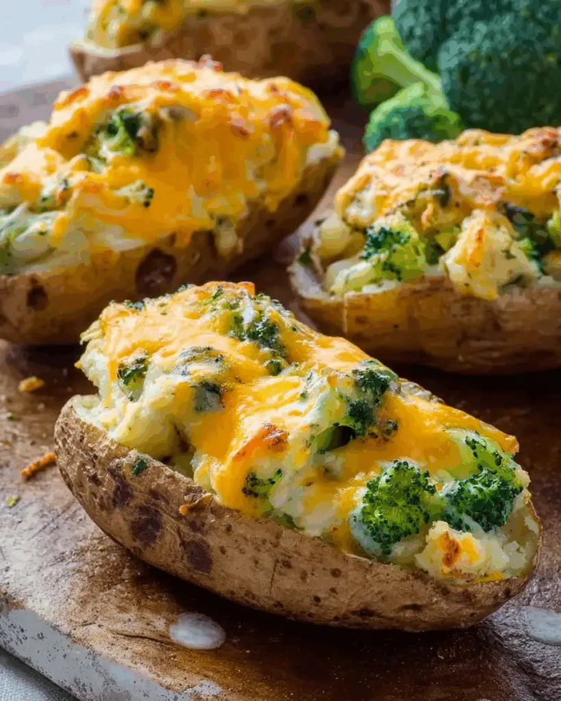 Broccoli and Cheddar Twice-Baked Potatoes