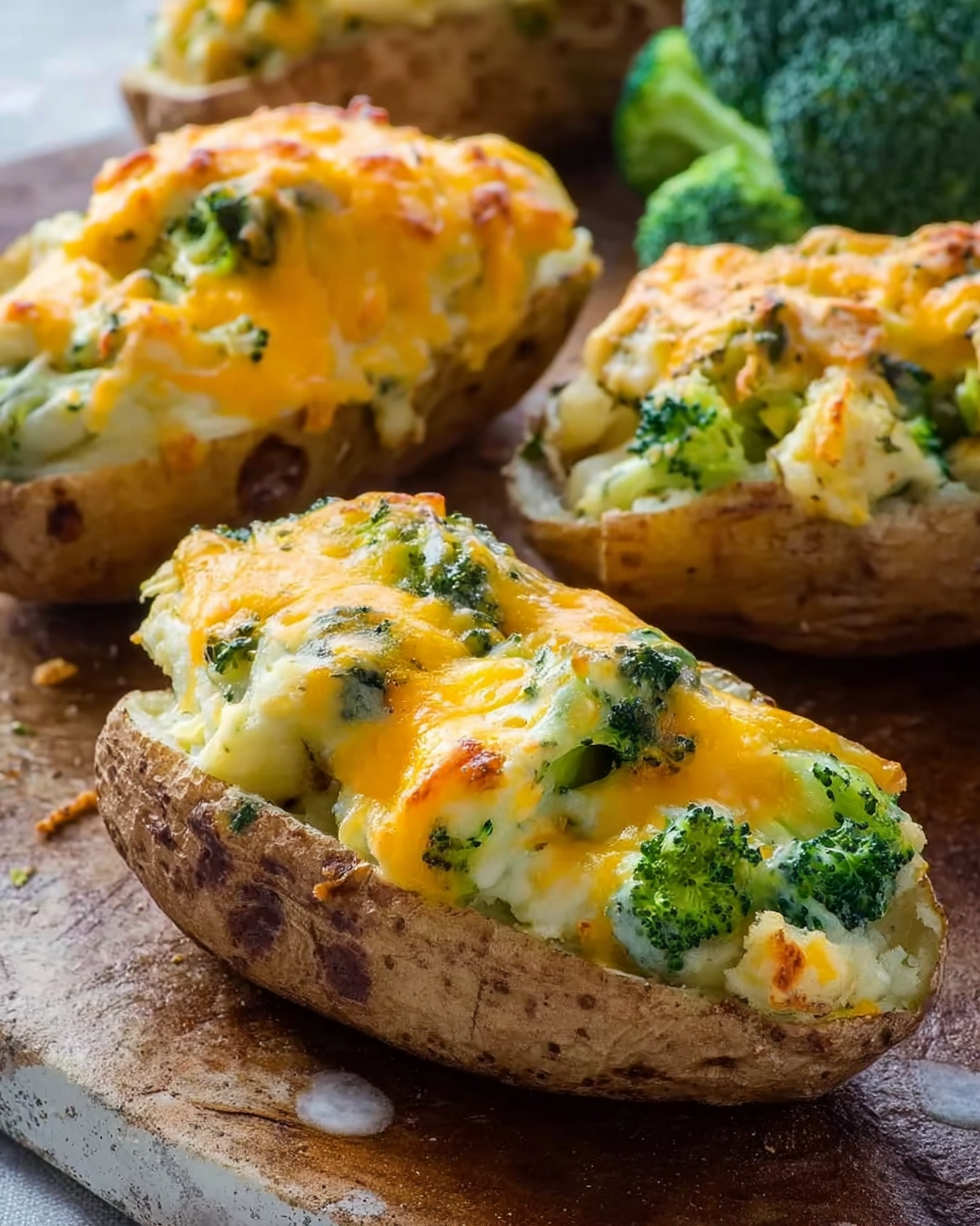 Broccoli and Cheddar Twice-Baked Potatoes