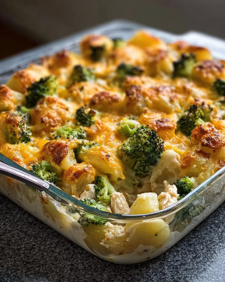 Baked Potato, Chicken, and Broccoli Casserole