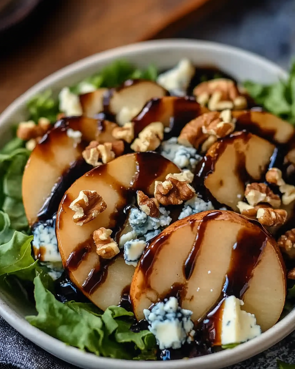 Caramelized Pear and Blue Cheese Salad