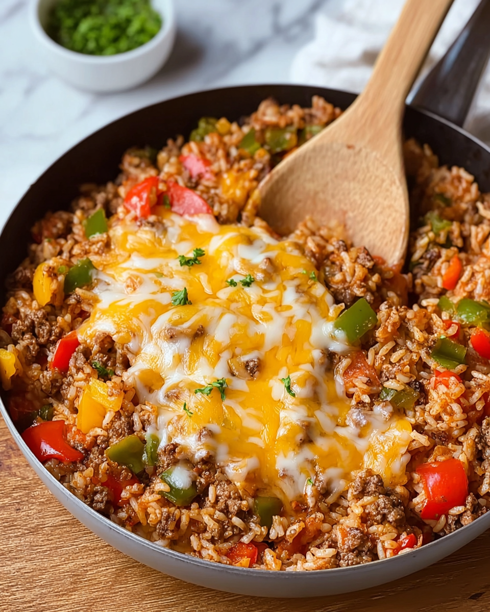 Cheesy Unstuffed Pepper Skillet