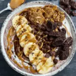 Chocolate Peanut Butter Banana Yogurt Bowl