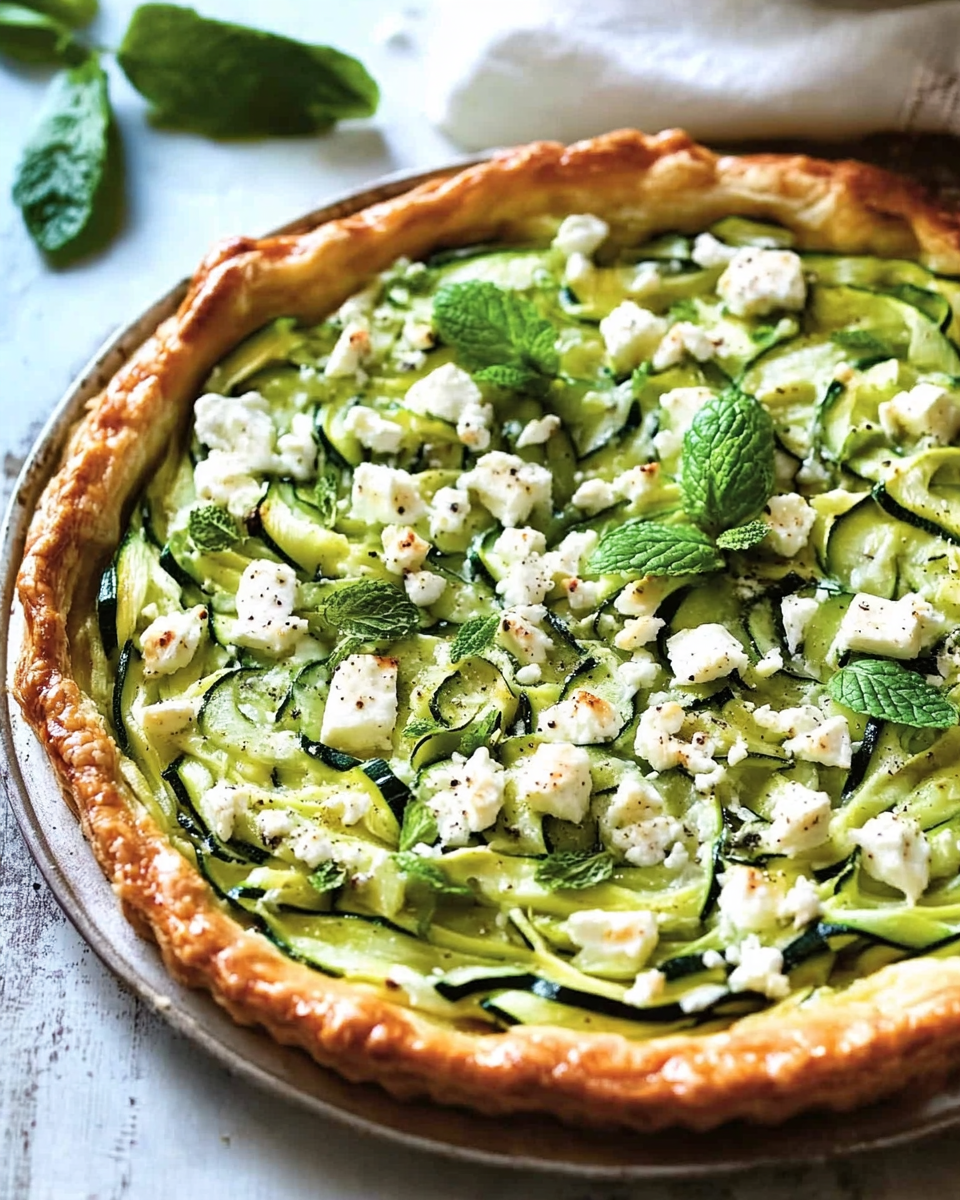 Courgette, Feta, and Mint Tart