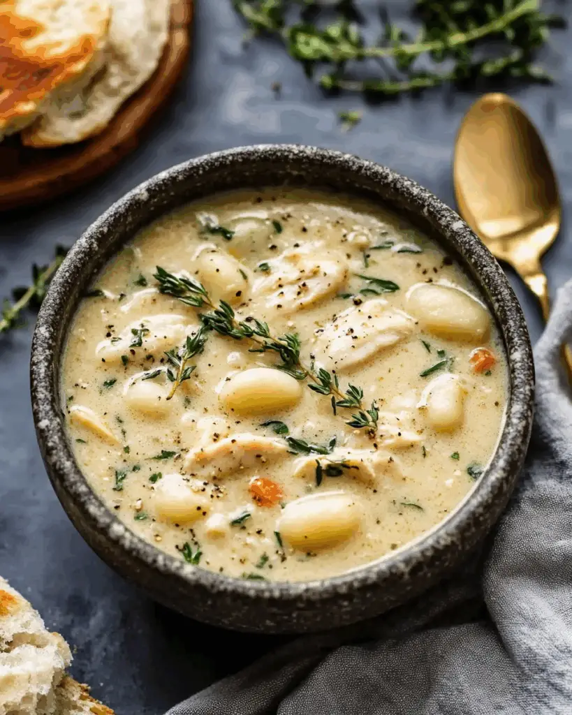 Creamy Garlic Chicken Gnocchi Soup