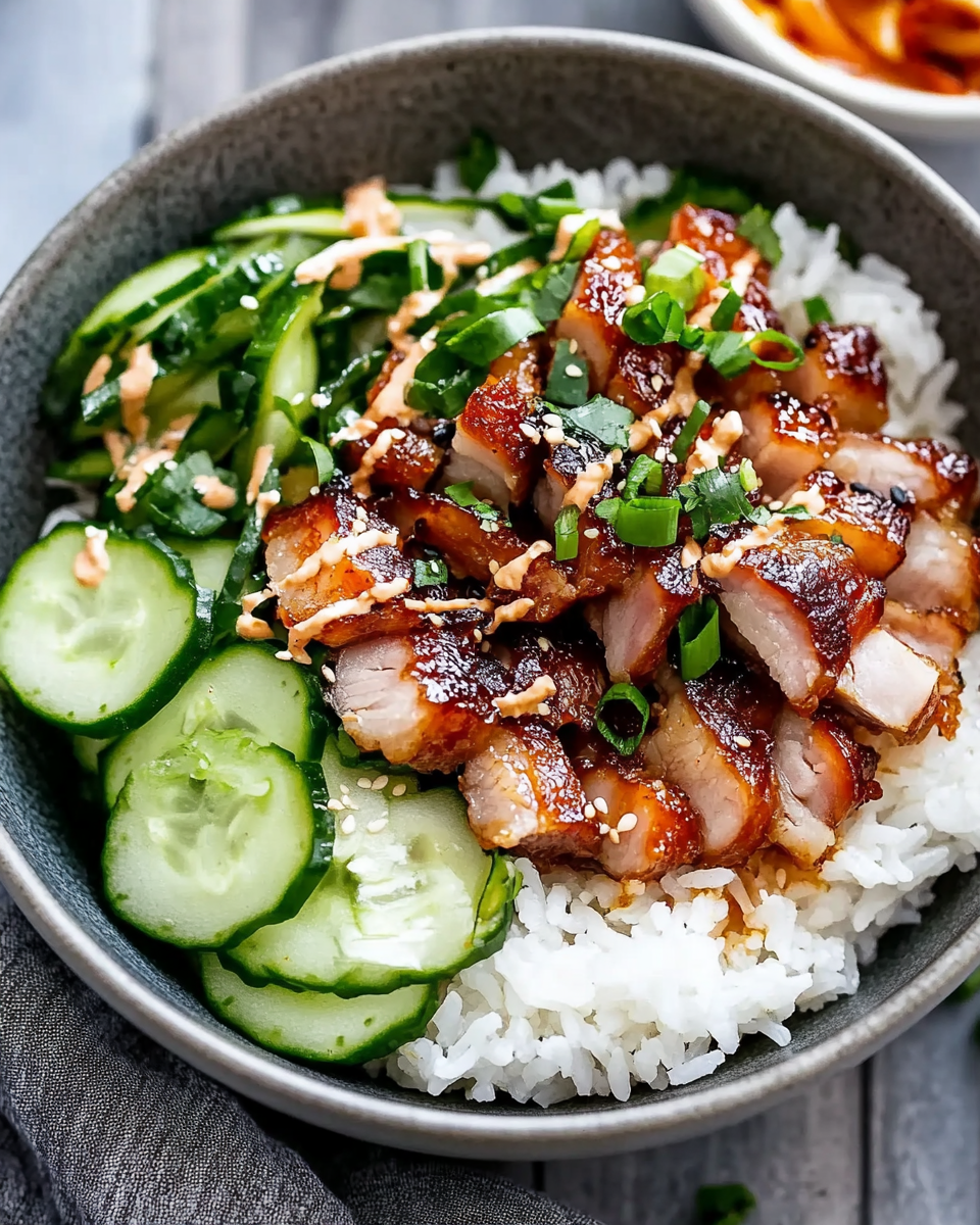 Glazed Pork Belly Rice Bowl