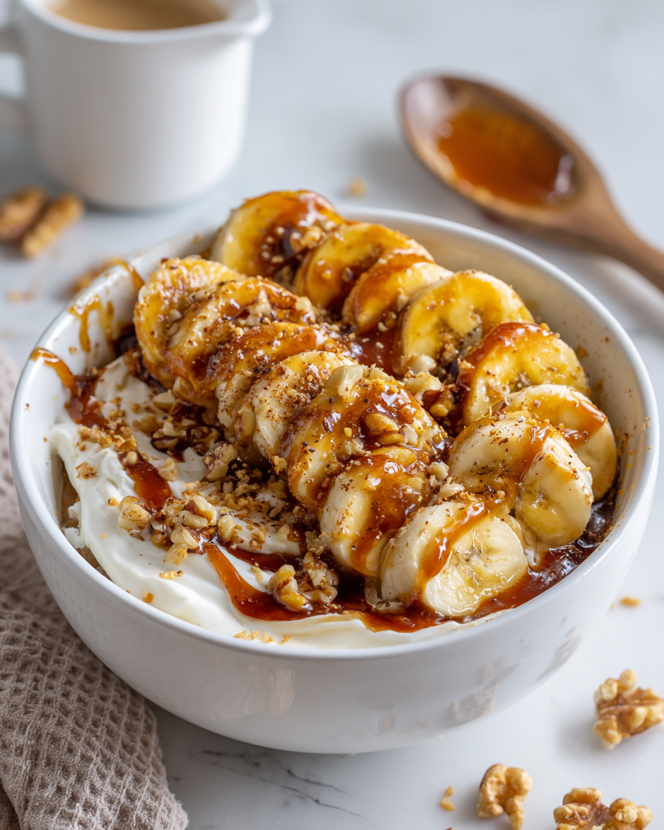 High-Protein Caramelized Banana Bowl