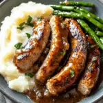 Homemade Irish Sausage with Onion Stout Gravy