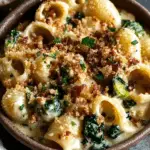 Mac and Cheese with Brussels Sprouts & Bacon Breadcrumbs