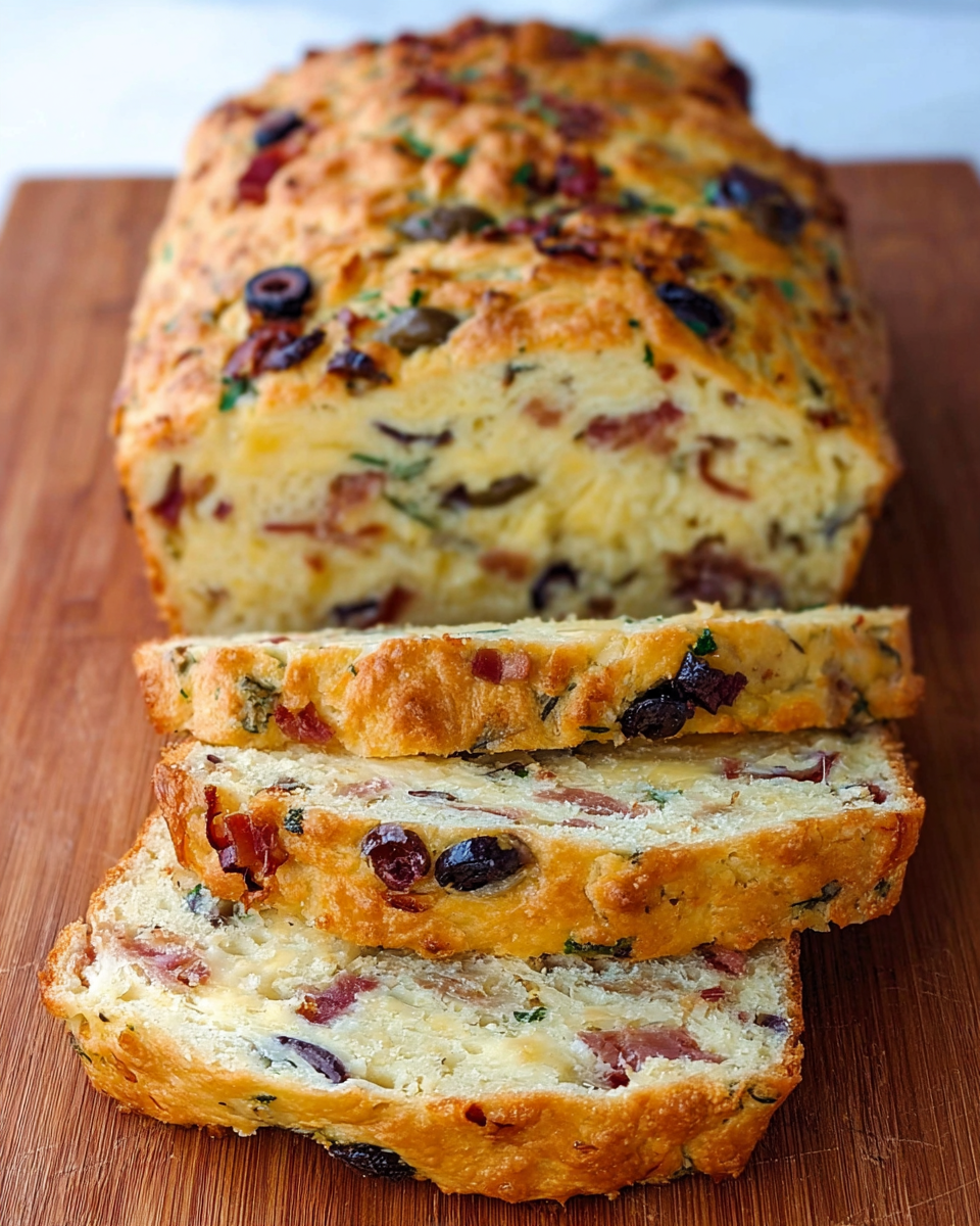 Olive, Bacon, and Cheese Bread
