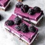 Raw Blackberry Coconut Cashew Slice