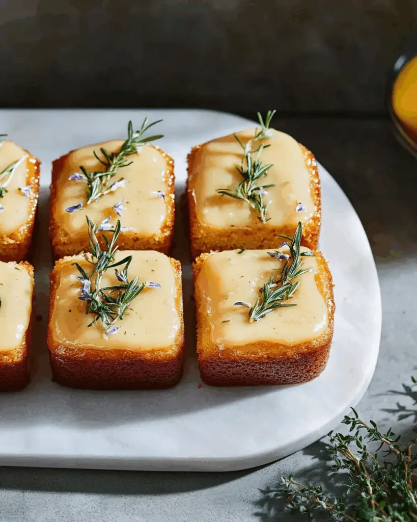 Rosemary Syrup Cake with Mead Cream