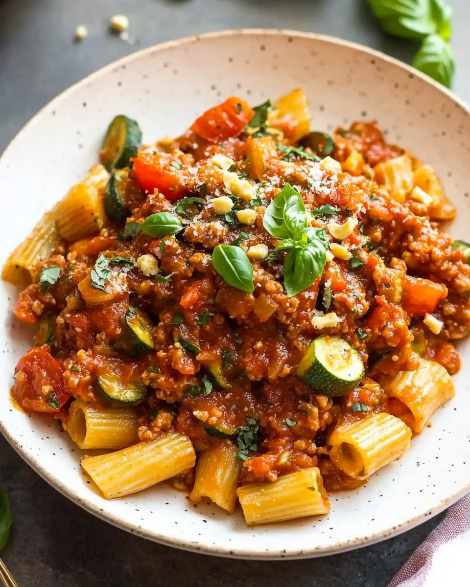 Summer Zucchini Bolognese