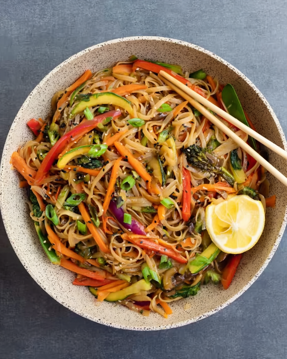 Veggie Teriyaki Stir-Fry with Noodles
