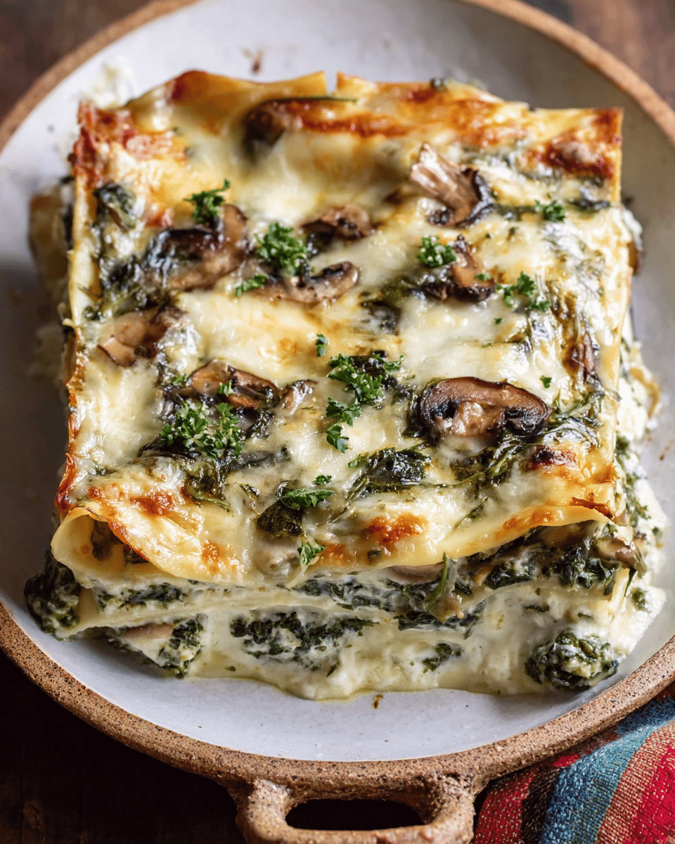White Pesto Spinach Lasagna