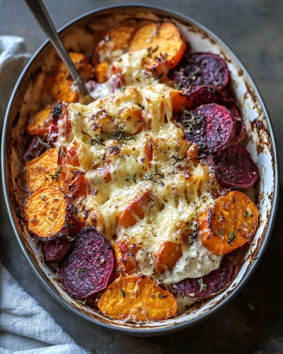 Cheesy Root Vegetable Gratin