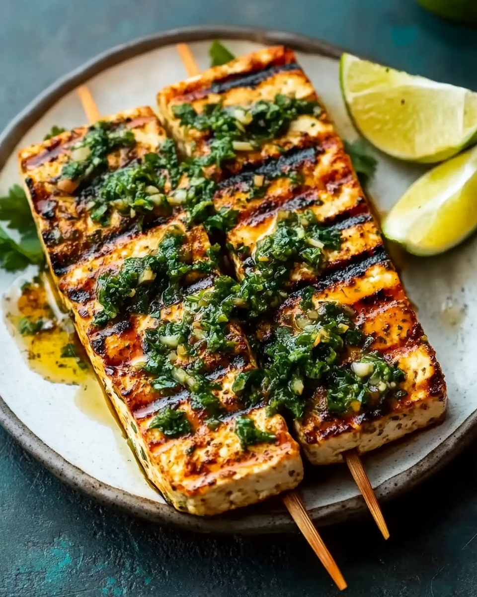 Grilled Tofu with Chimichurri