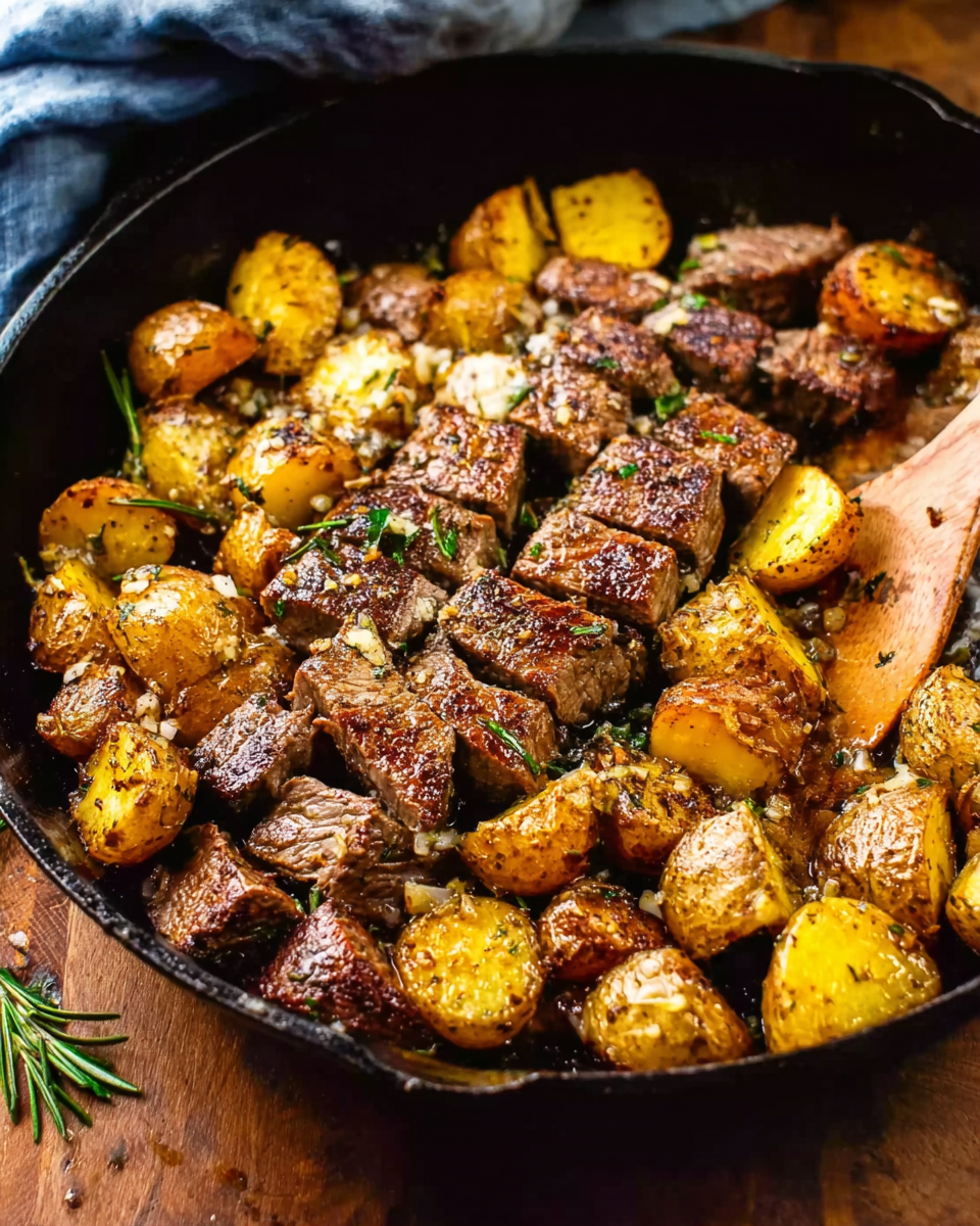 Garlic Butter Steak and Potatoes
