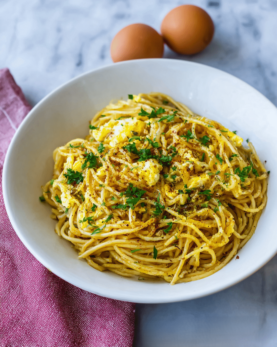 Fried Spaghetti with Eggs