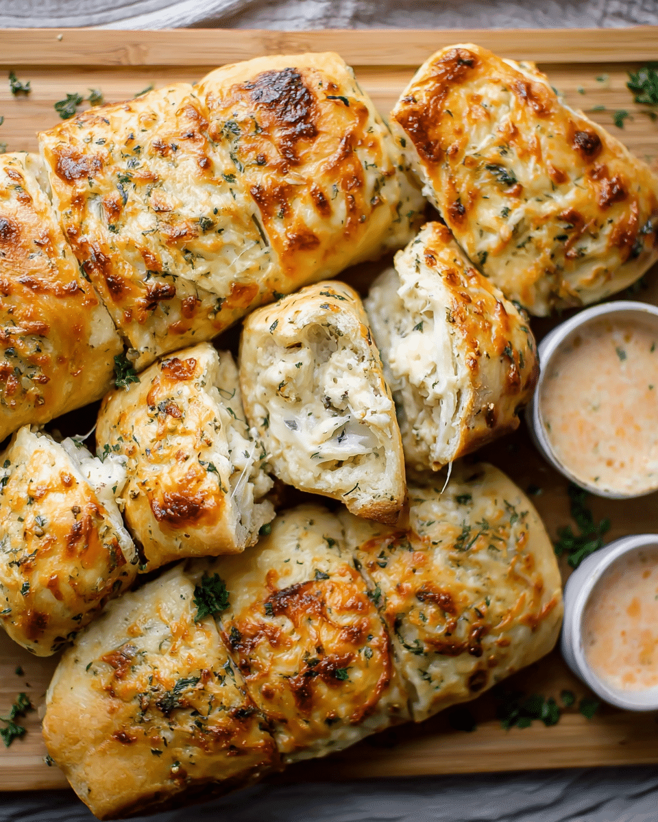 Soft Chicken Alfredo Breads