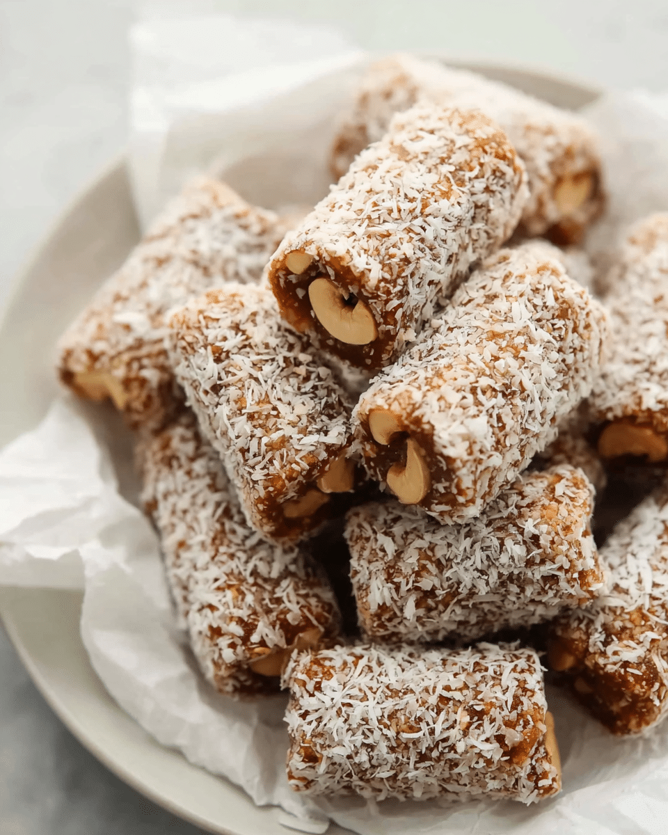 Cashew Coconut Date Rolls