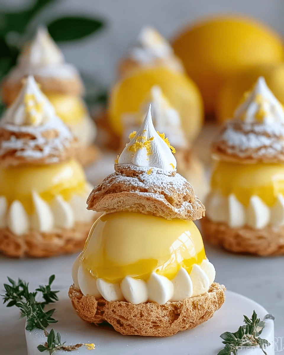 Light Choux Pastries Filled with Lemon Cream