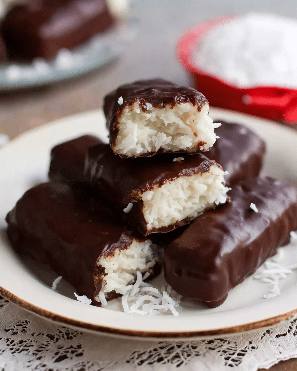 Chocolate-Covered Coconut Bars