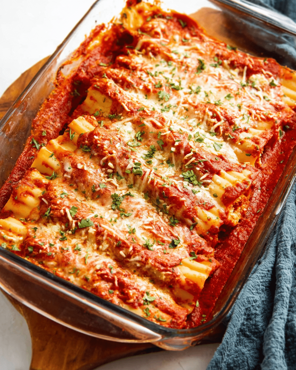 Classic Three Cheese Manicotti