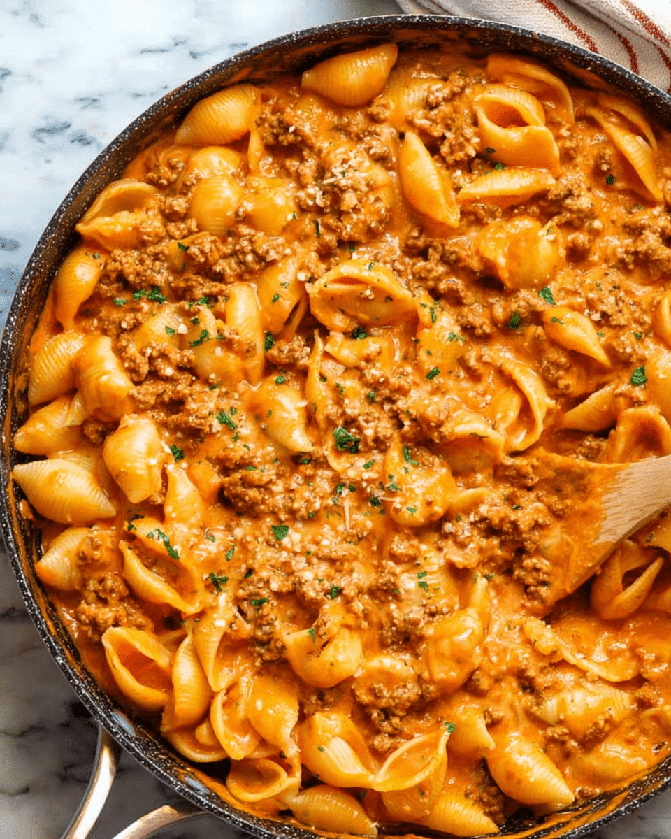 Creamy Beef and Shells