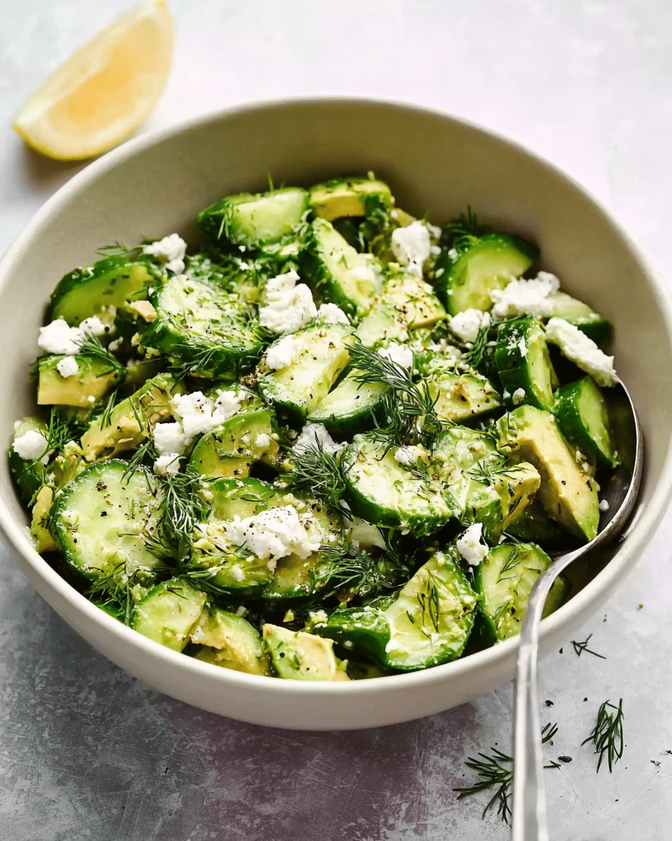 Cucumber Avocado Salad with Dill & Feta