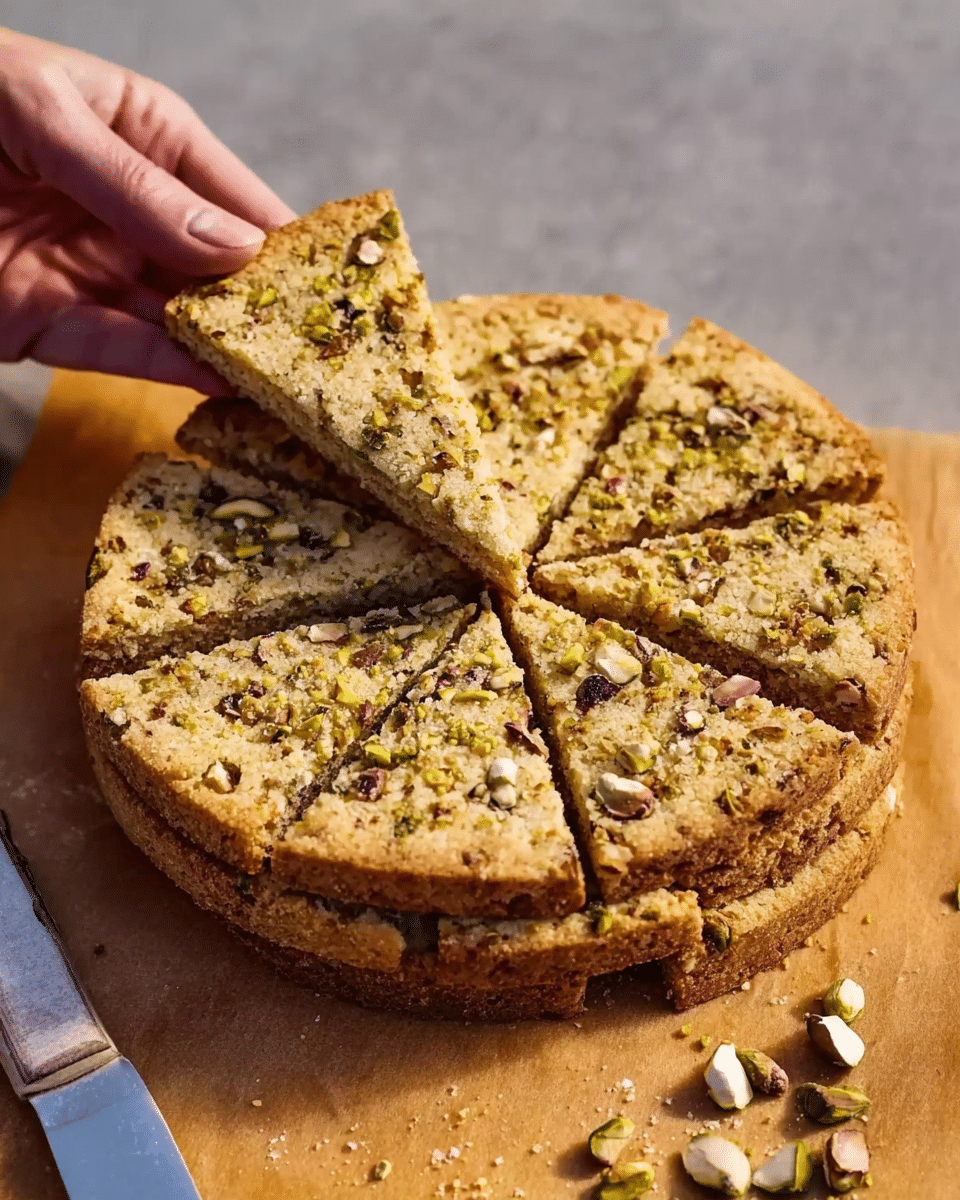 Salted Pistachio Shortbread