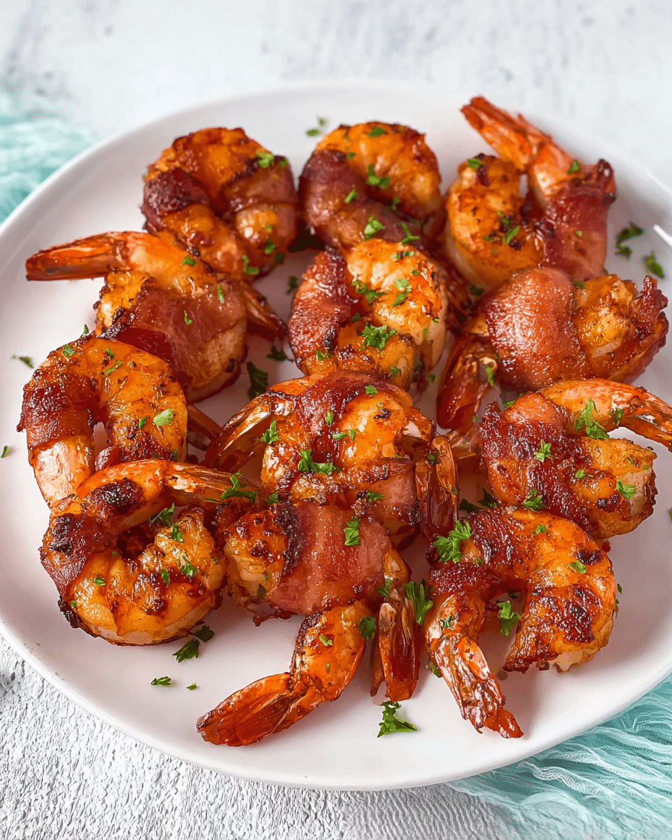 Air Fryer Bacon Wrapped Shrimp