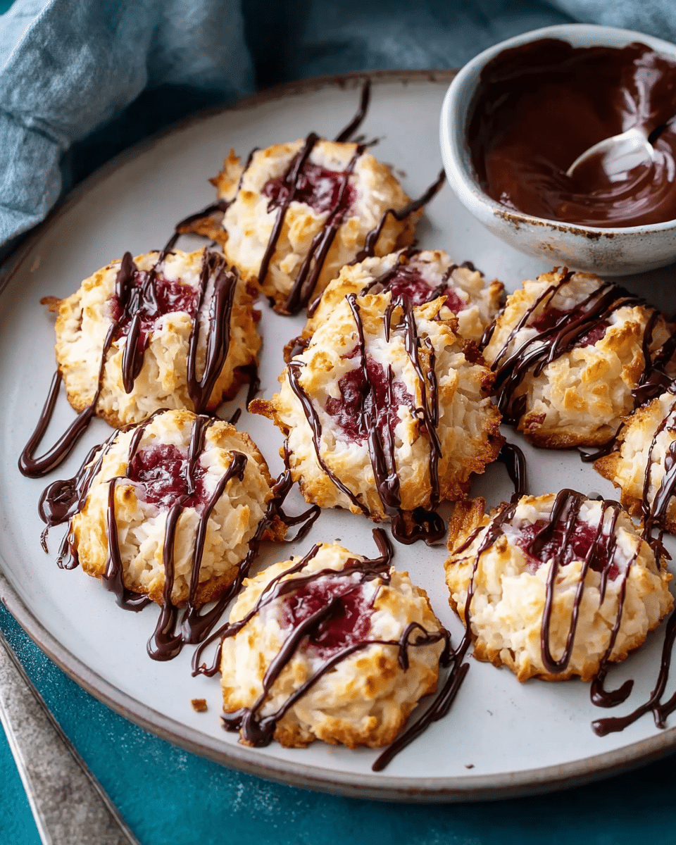 Raspberry Coconut Macaroons