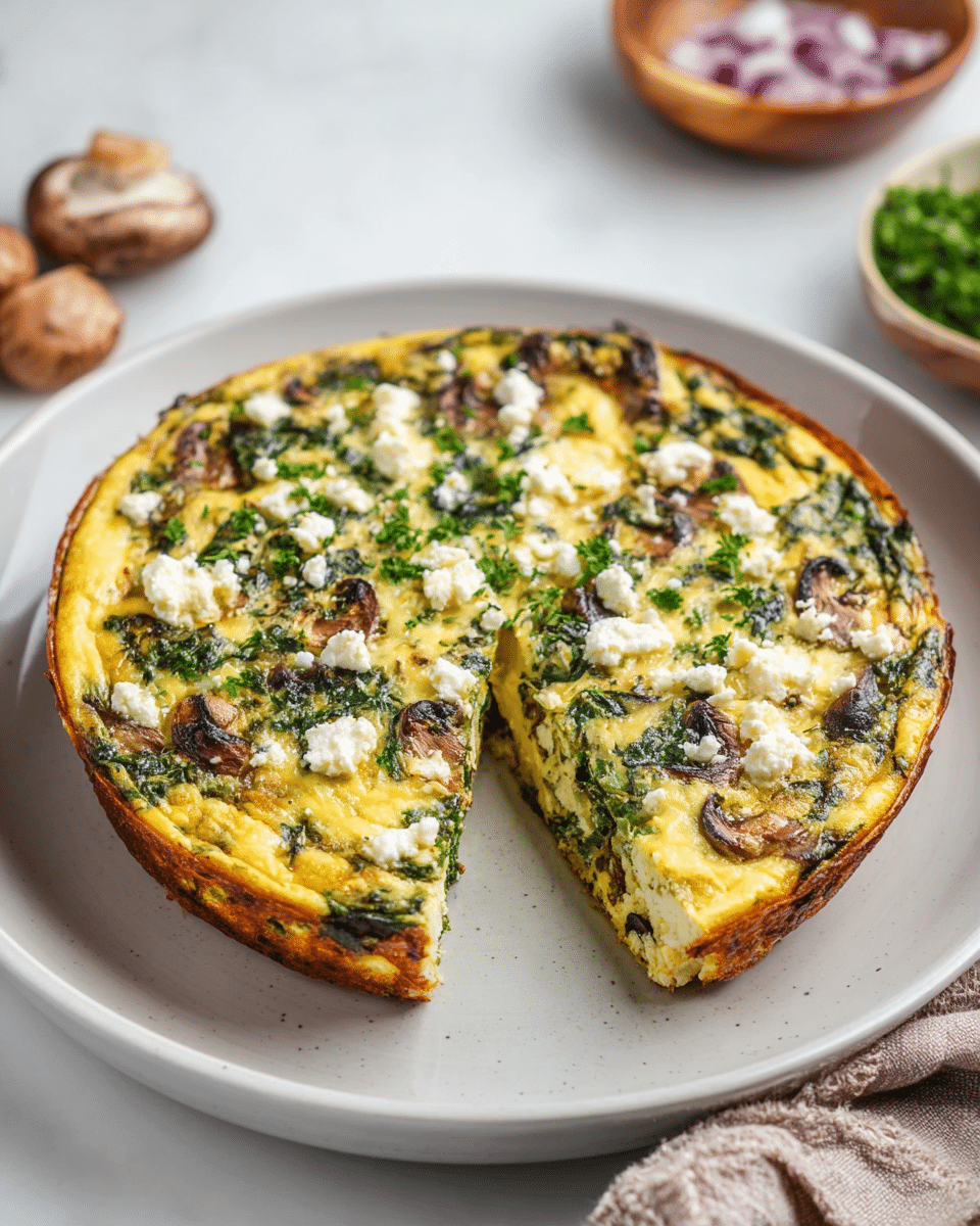 Kale and Feta Crustless Quiche
