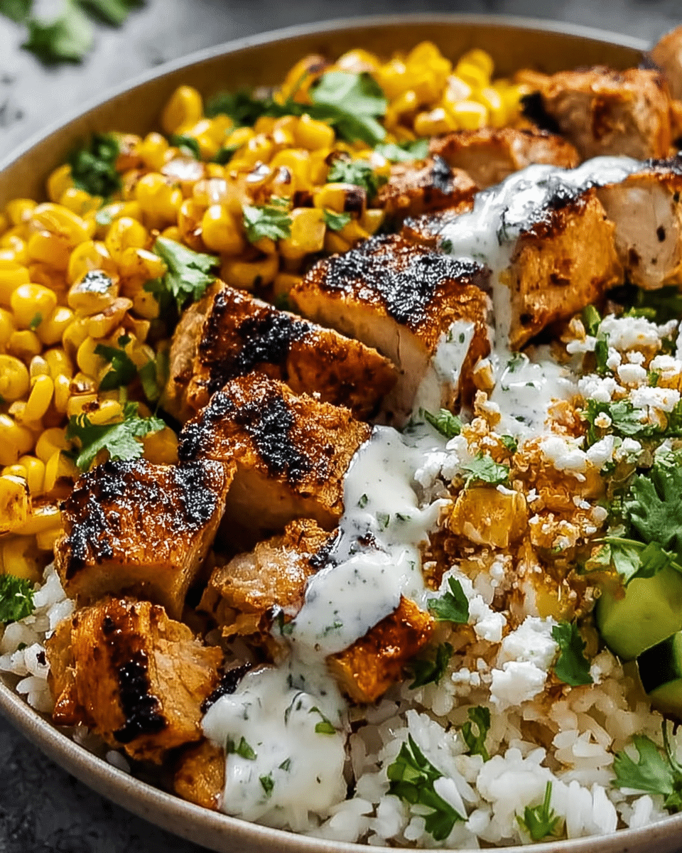 Street Corn Chicken Rice Bowl