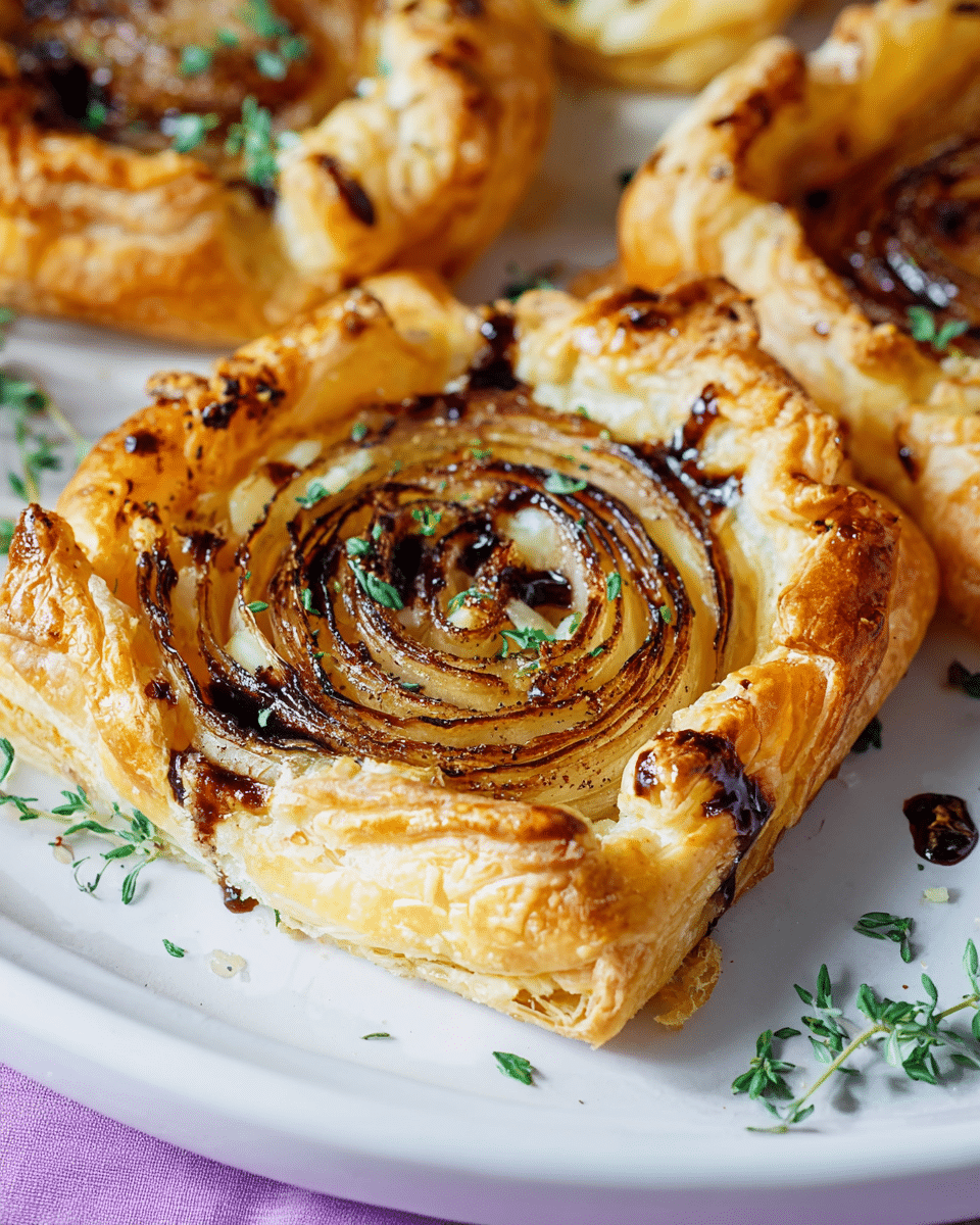 Upside Down Onion Tart with Brie