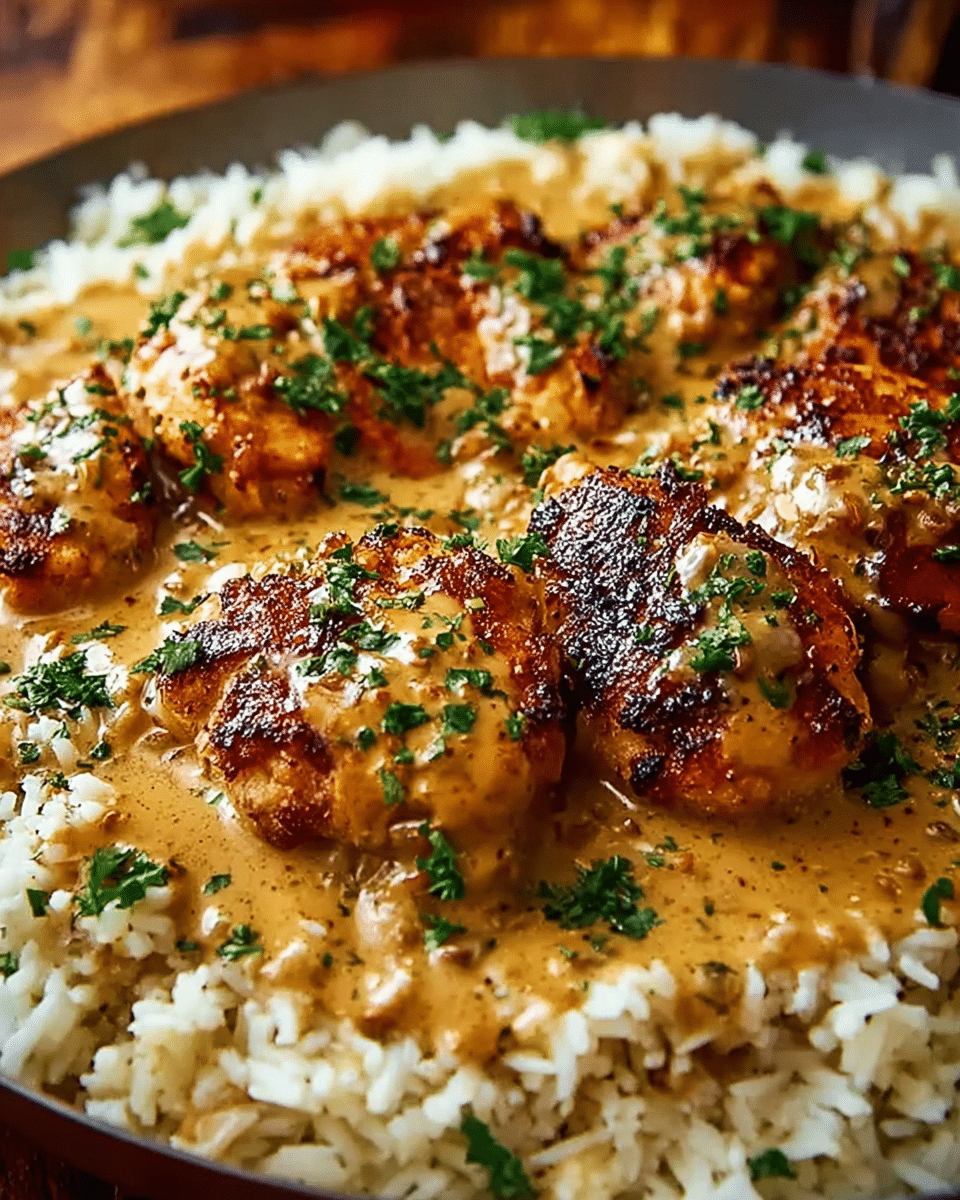 Smothered Chicken and Rice