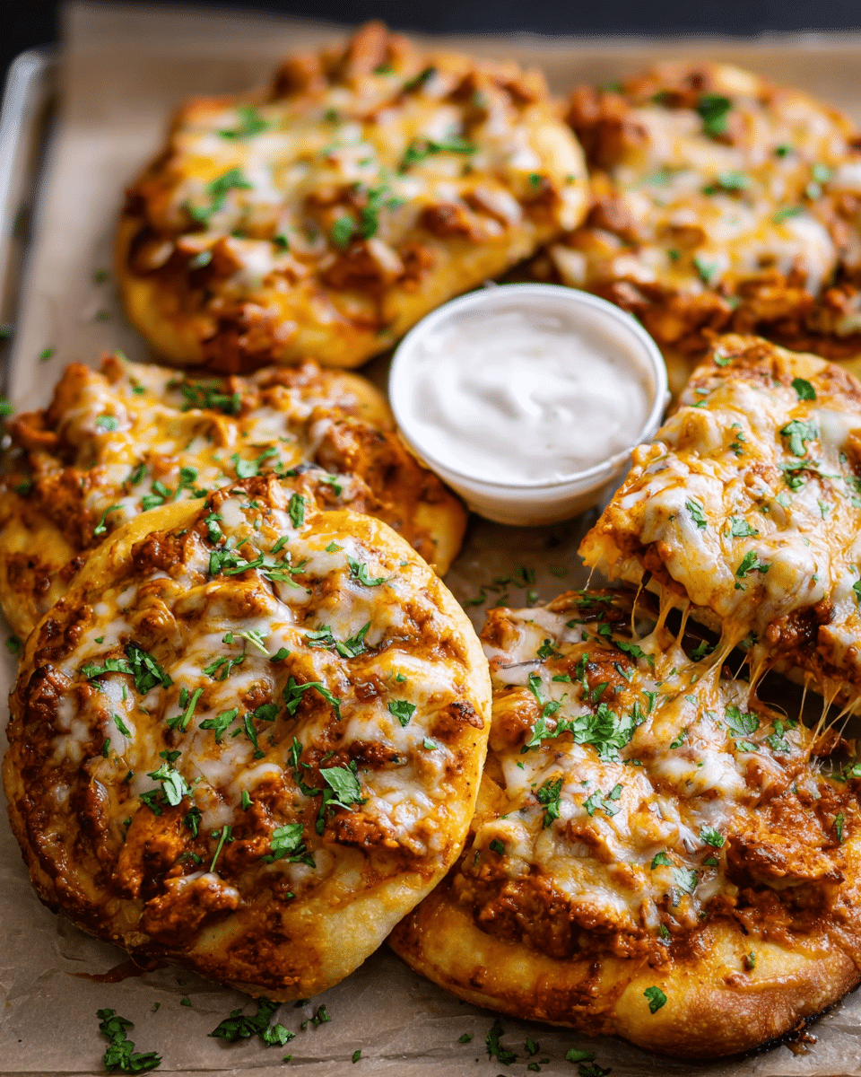 Butter Chicken Pizzas