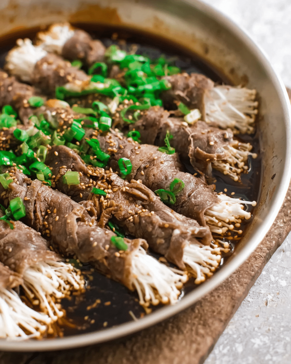 Easy Enoki Beef Rolls