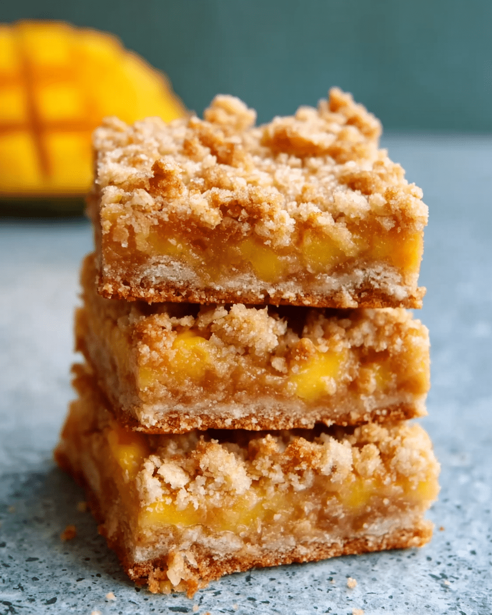 Mango Oatmeal Crumble Bars