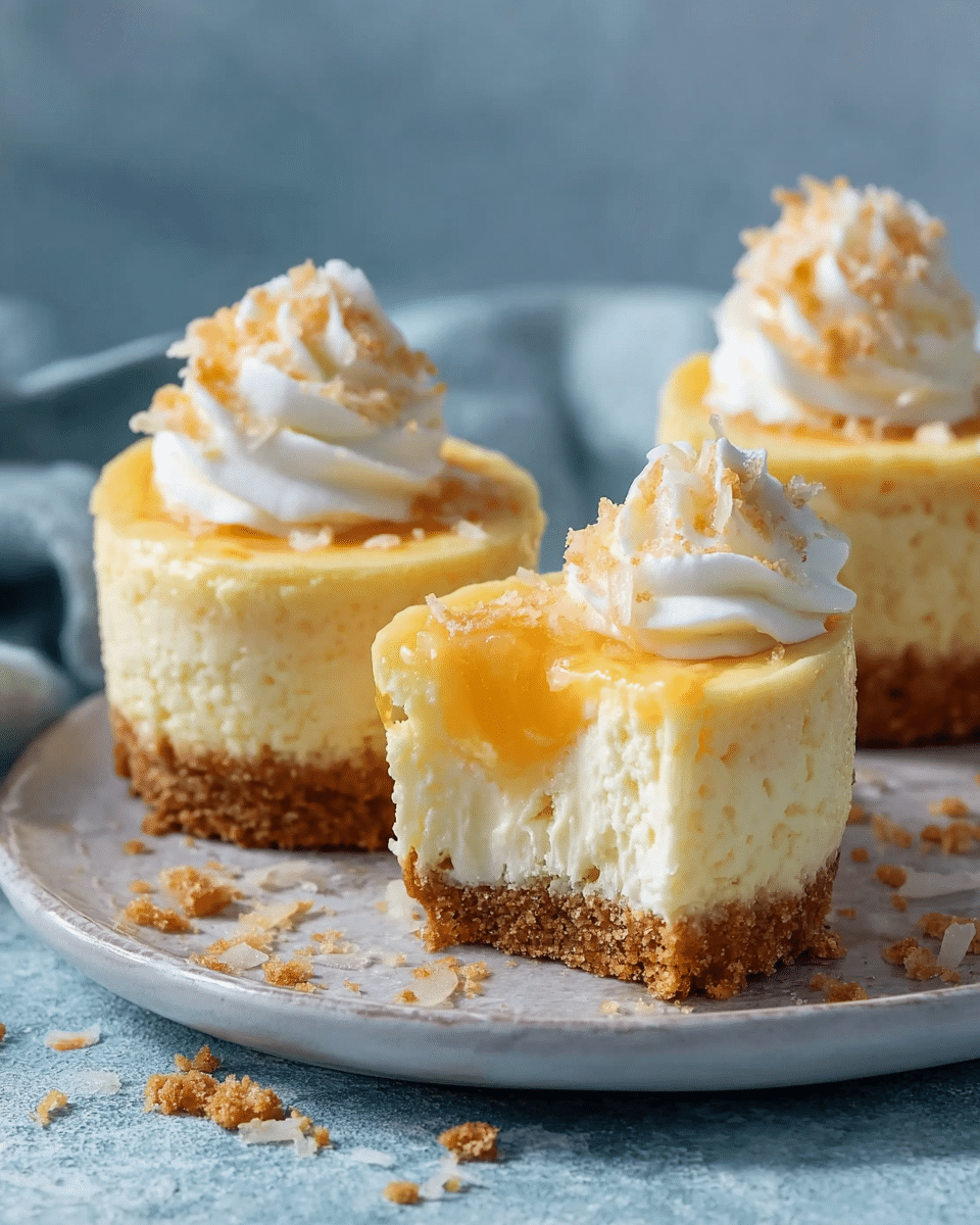 Mini Pineapple Condensed Coconut Milk Cheesecakes