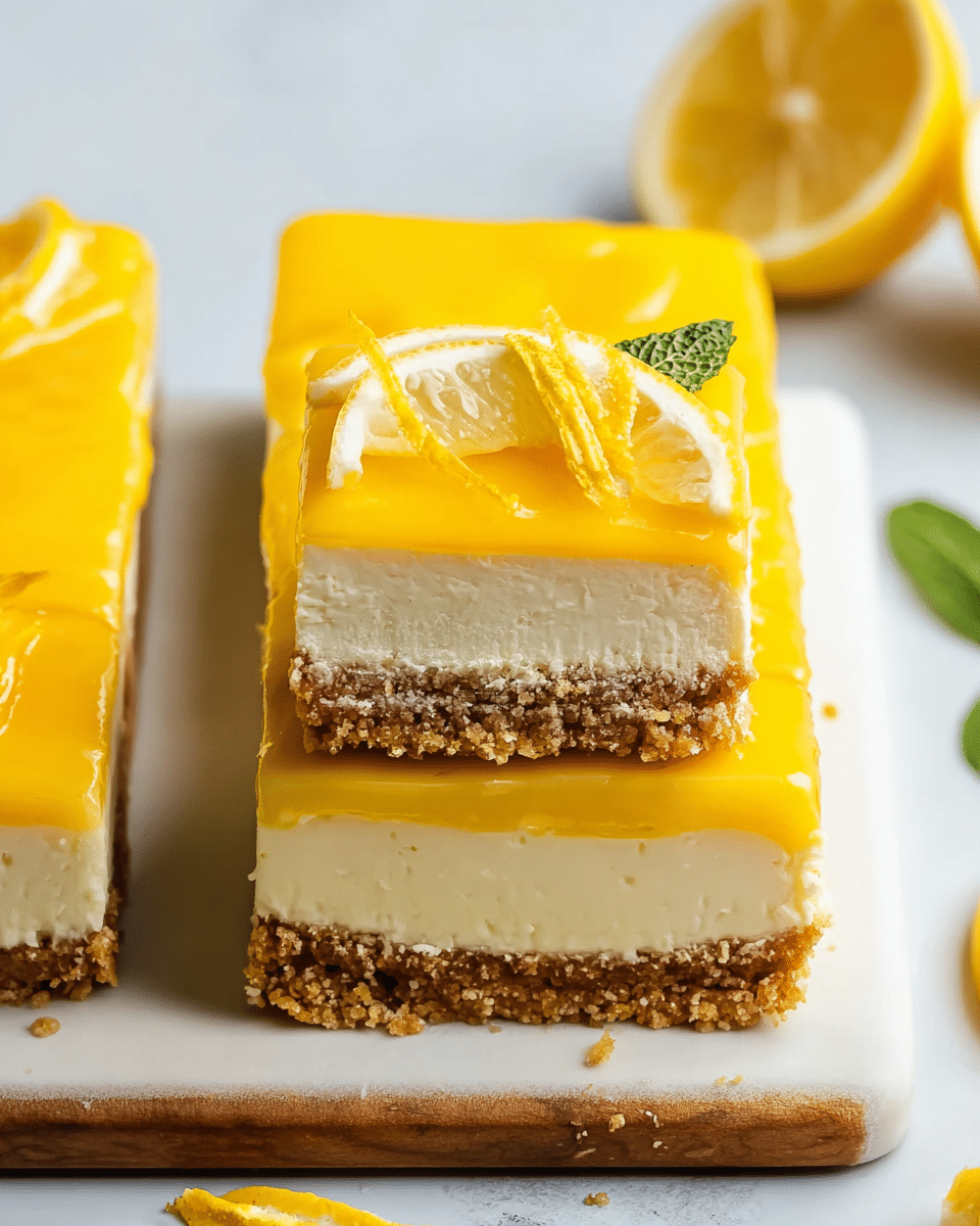 Vegan Lemon Cheesecake Bars