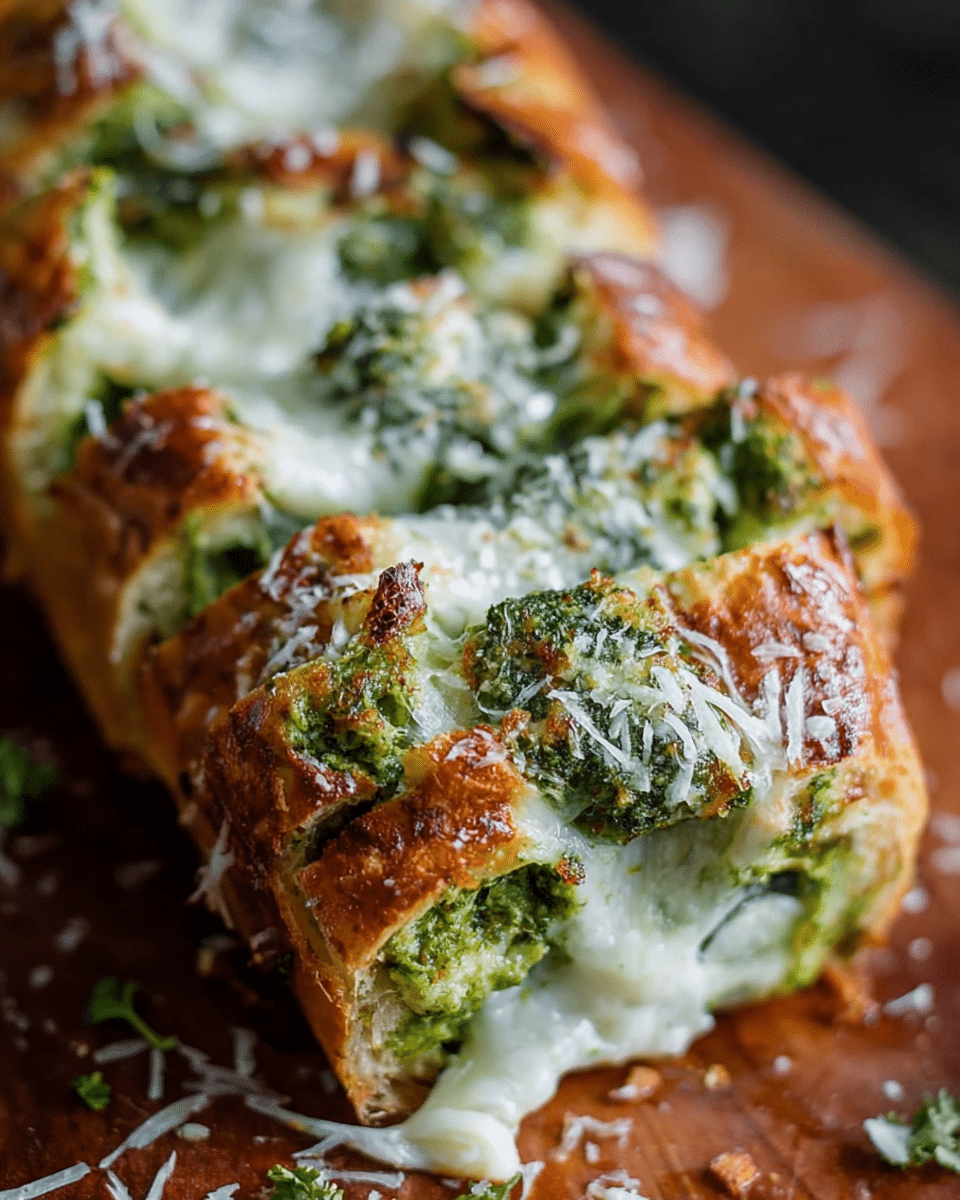 Cheesy Pesto Garlic Bread